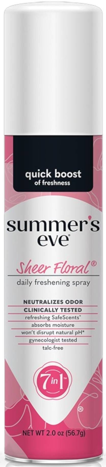 Summer's Eve Sheer Floral Intimate Freshening Spray pH-Balanced 56.7 g
