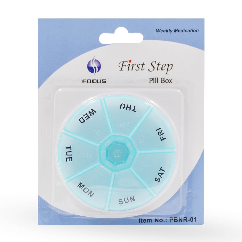First Step Pill Box Medication Organizer, Portable Storage Case