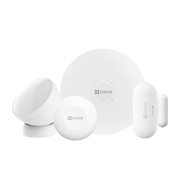 EZVIZ CS-B1 4-Piece Home Sensor Kit with Gateway, Motion, Entry Sensor and Smart Button