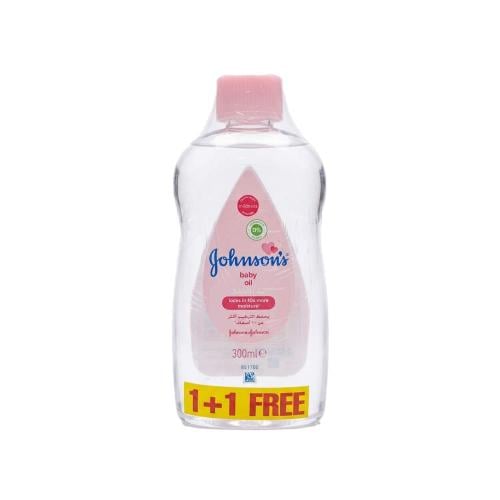 Johnson's Baby Oil Moisturizing Oil, 1+1 Pack, 300ml Each