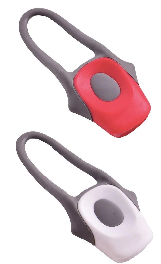 Spartan Quick Wrap Bicycle Light Set, Steady and Flashing Modes, Tool-Free Installation