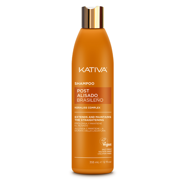 Kativa Brazilian Post Straightening Shampoo Liquid Plant Keratin Argan Oil 355ml