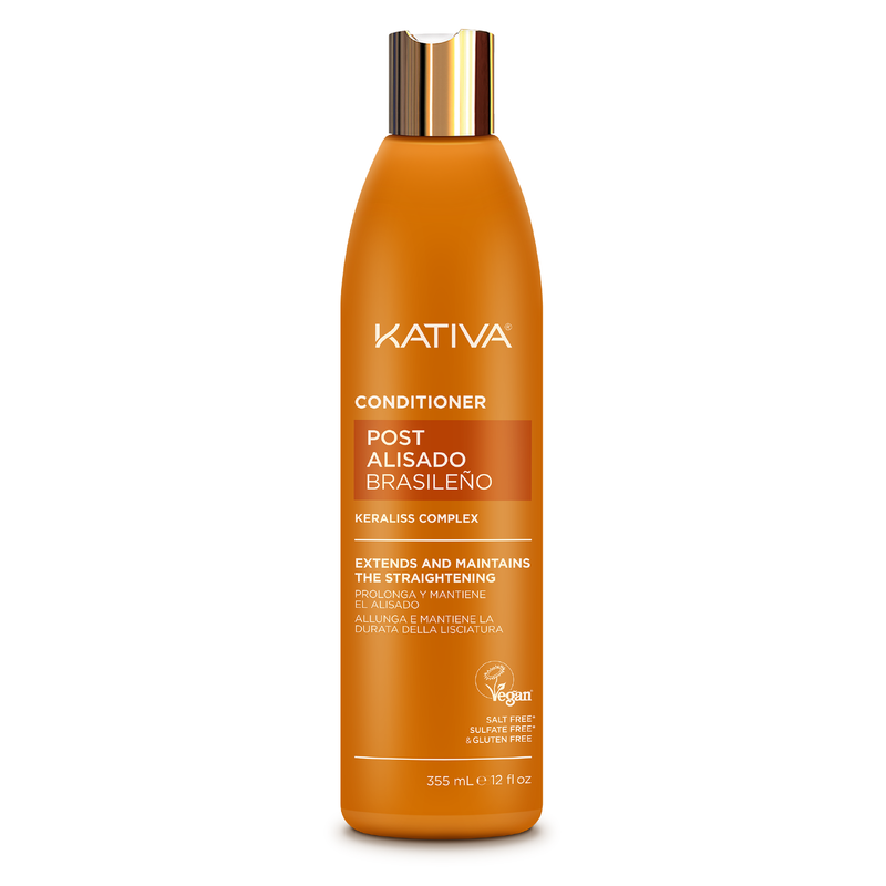 Kativa Brazilian Post Straightening Conditioner Liquid Plant-Based Keratin Argan Oil 355ml