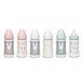 Suavinex Huggy Premium Feeding Bottle Polyamide Slow-Flow Anti-Colic Pink Rabbit 270 ml