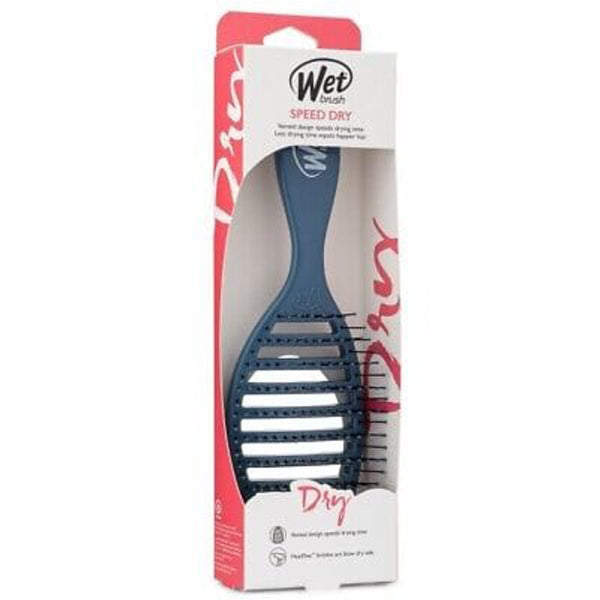 Wet Brush Speed Dry Detangler Hair Brush Ergonomic Handle Elemental Blue