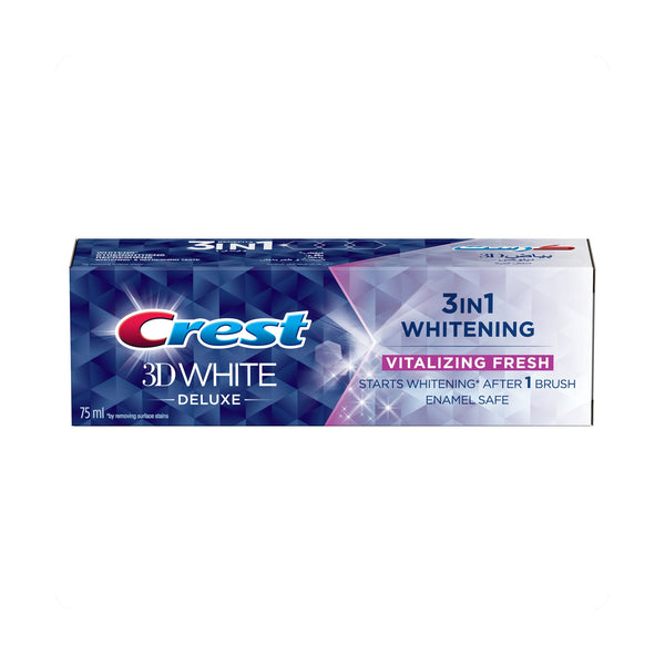 Crest 3D White Deluxe Toothpaste Arctic Fresh Surface Stain Removal 75 ml