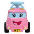 Evo Ice Cream Truck Foot-to-Floor Ride-On Toy, Pink, 20 kg Maximum User Weight