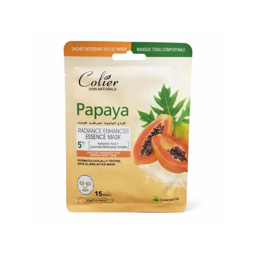 Colier Papaya Hydrating Face Mask, Papaya Extract, Hyaluronic Acid & Ceramides