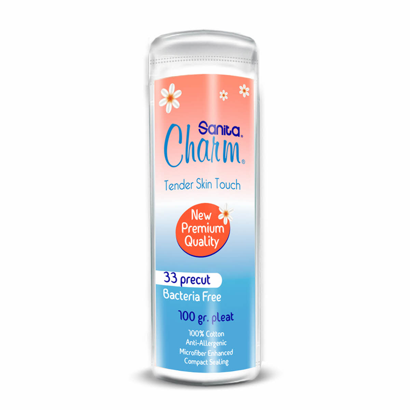 Sanita Charm Medical Cotton Pads 100% Pure Cotton Absorbent 100 g