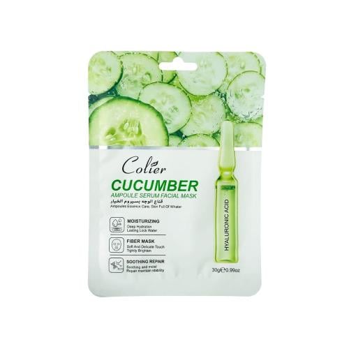 Colier Cucumber Serum Face Mask, Hydrating Hyaluronic Acid Formula