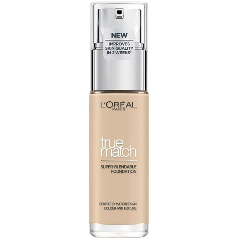 L'Oreal Paris True Match Foundation Liquid Natural Finish Hyaluronic Acid Ivory 1N