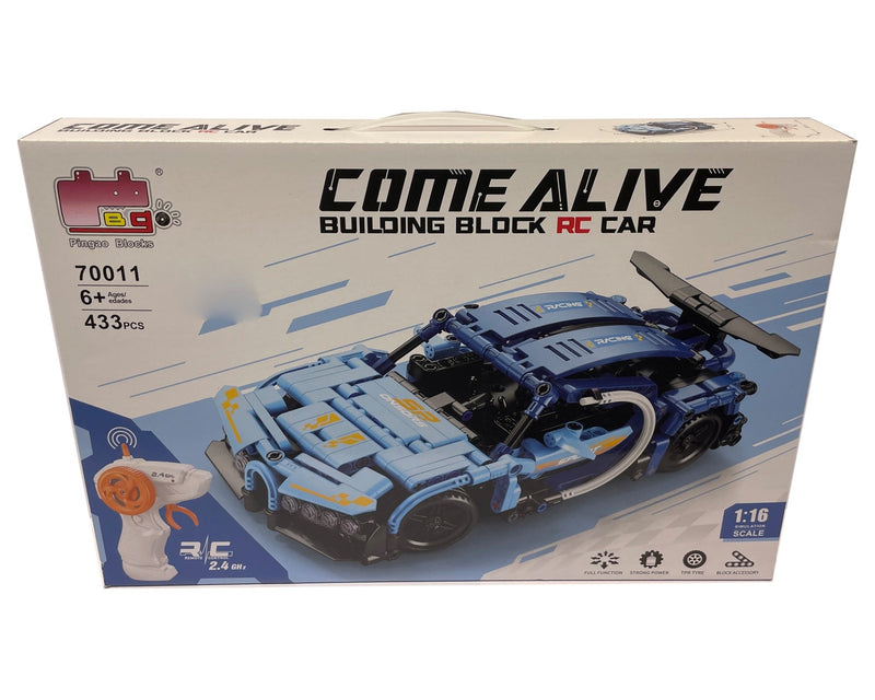 Pingao Come Alive Building Block RC Car Speed Racer Edition, 433-Piece Kit