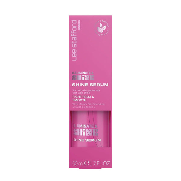 Lee Stafford Illuminate Shine Serum Lightweight Frizz Control with Marula Oil 50ml