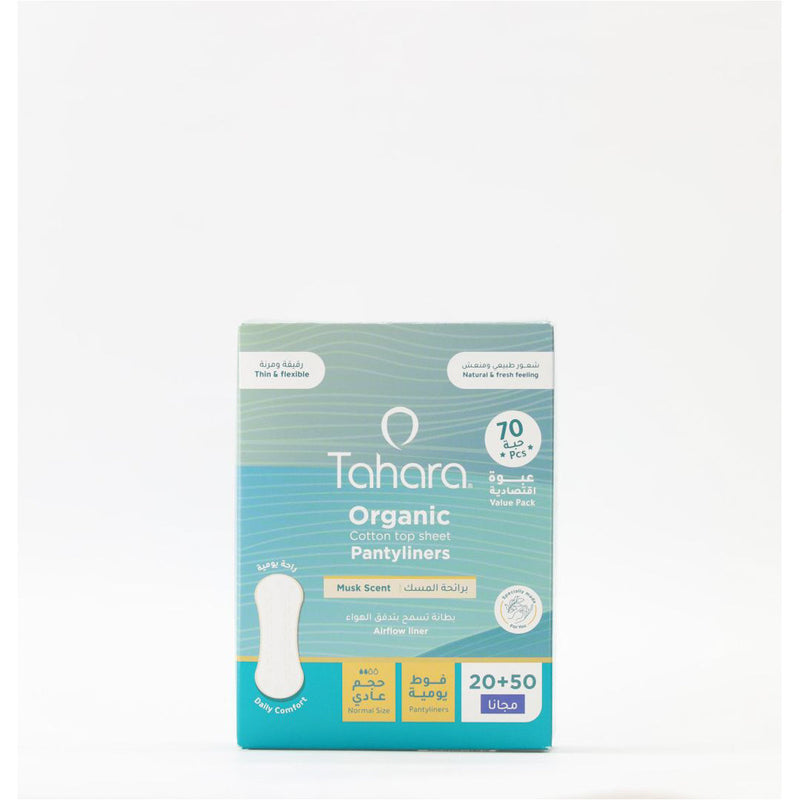 Tahara Organic Cotton Pantyliners Normal Size Scented 70 Pieces