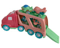 Xin Peng Yu 678A5 Inertia Transport Truck Set, Light and Sound Effects, 4 Sliding Cars