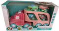 Xin Peng Yu 678A5 Inertia Transport Truck Set, Light and Sound Effects, 4 Sliding Cars