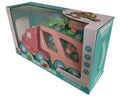 Xin Peng Yu 678A5 Inertia Transport Truck Set, Light and Sound Effects, 4 Sliding Cars