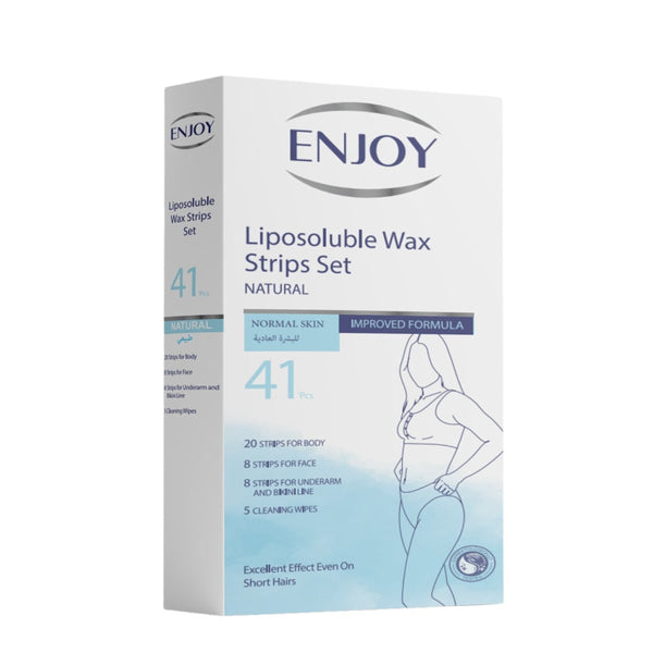 Enjoy Lipo Wax S Natural Wax Strips Normal Skin 41 Pieces