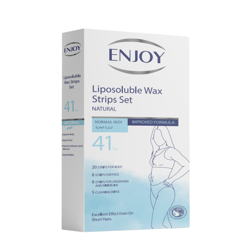 Enjoy Lipo Wax S Natural Wax Strips Normal Skin 41 Pieces