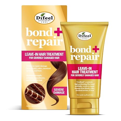 Difeel Bond Repair Leave-In Hair Treatment Cream with TeraBond, Damaged Hair, 75ml
