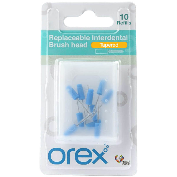 Orex Interdental Brush Head Tapered Refills, 10 Pieces