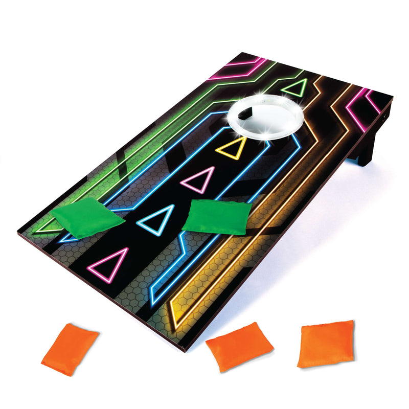 Ambassador Games Electronic Arcade Cornhole Set with LED Targets, 2 Boards and 6 Bean Bags