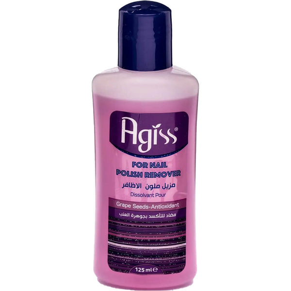 Agiss Nail Polish Remover Liquid Acetone-Free Grape Seed Oil 125 ml