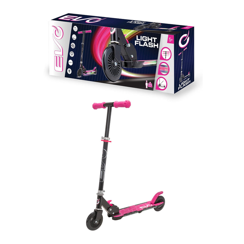 Evo Light Flash Pink Folding Kids Scooter