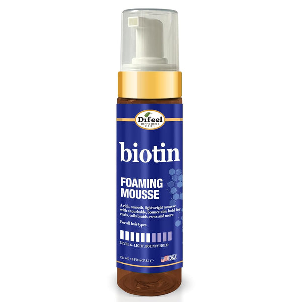 Difeel Biotin Foaming Mousse Lightweight Volumizing Hair Styling Foam 237ml