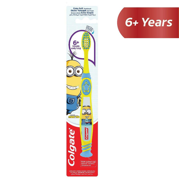 Colgate Smiles 6+ Kids Minions Toothbrush with Suction Cap, 1 Pc