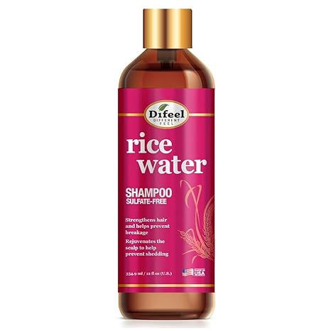Difeel Rice Water Shampoo Liquid Sulfate-Free Hair Strengthening 354.9ml