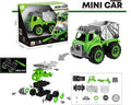Lei Meng Toys Mini Car DIY Toy Bricks Garbage Truck Building Set, 25 Pieces, Ages 6+
