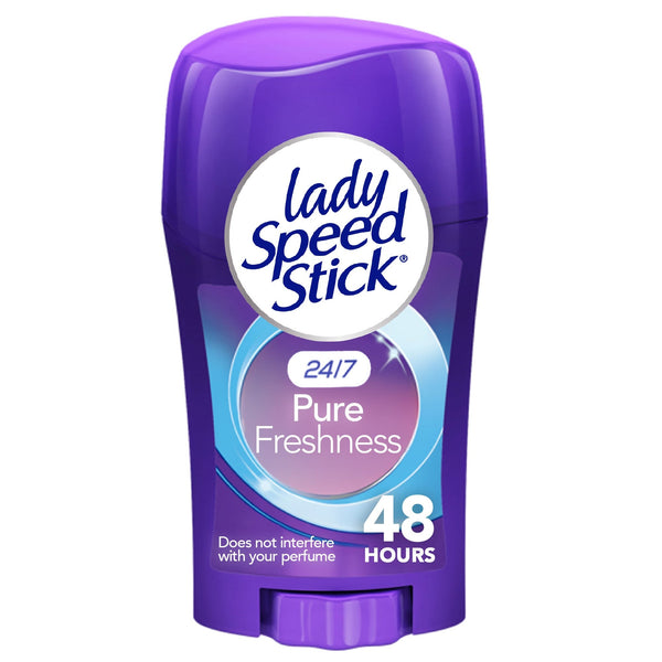 Lady Speed Stick Pure Freshness Antiperspirant Stick Deodorant, Alcohol-Free Formula