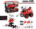 Lei Meng Toys Mini Car DIY Toy Bricks Fire Rescue Truck, 28 Pieces, Ages 6+