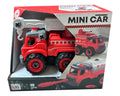 Lei Meng Toys Mini Car DIY Toy Bricks Fire Rescue Truck, 28 Pieces, Ages 6+
