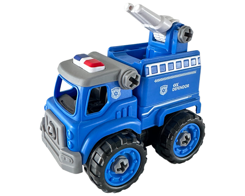 Lei Meng Toys Mini Car DIY Toy Bricks Police Rescue Truck, 26-Piece Building Set