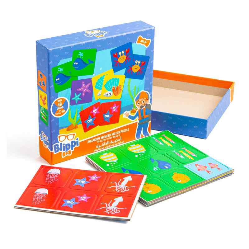 Blippi Aquarium Memory Match Puzzle, Ages 3+