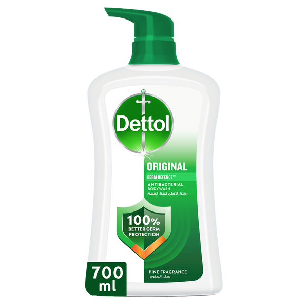 Dettol Original Shower Gel Body Wash, Pine Scent, pH-Balanced, 700ml