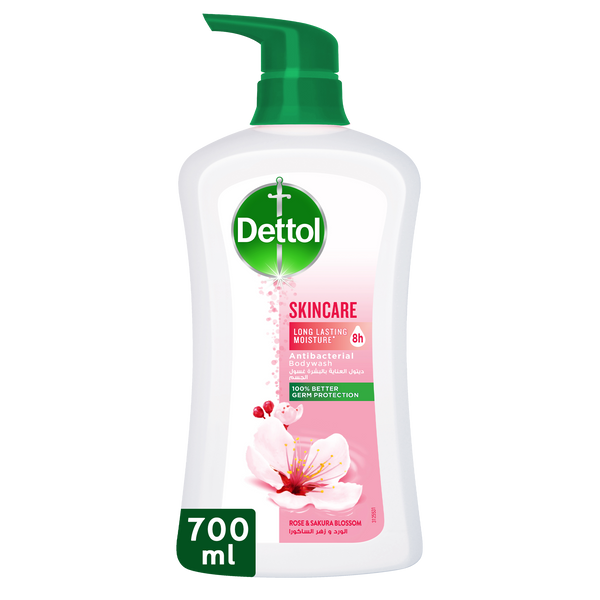 Dettol Skincare Shower Gel Body Wash Rose & Sakura Blossom Scent 700ml