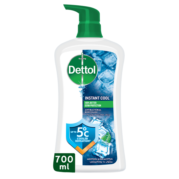 Dettol Cool Shower Gel Body Wash Menthol and Eucalyptus Scent 700ml