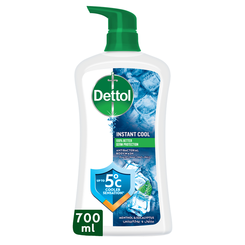 Dettol Cool Shower Gel Body Wash Menthol and Eucalyptus Scent 700ml