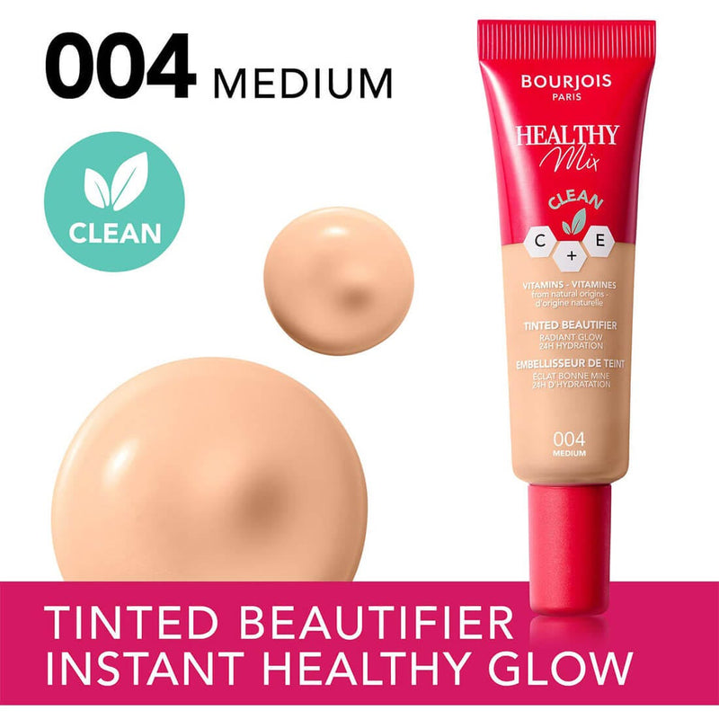 Bourjois Healthy Mix Clean Beautifier Liquid Foundation Vitamins C & E Medium 04