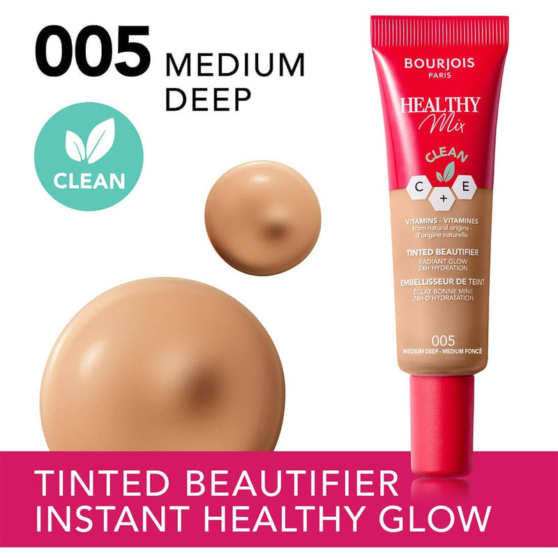 Bourjois Healthy Mix Clean Beautifier Foundation Liquid Vitamin C & E 05 Deep Med