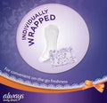 Always Wrapped Pantyliners Comfort Protect Normal Individually Wrapped 40 Count