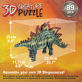 Educa Borras Stegosaurus 3D Creature Puzzle, 89-Piece Cardboard Puzzle