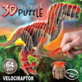 Educa Borras 3D Velociraptor Puzzle 64 Pieces, 55 cm