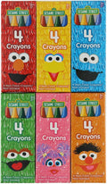 Sesame Street Crayon Sets, 6 Packs, 4 Crayons Each