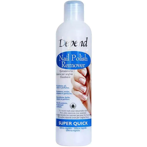 Depend Super Quick Nail Polish Remover, Acetone-Free Liquid for Natural Nails, 250 ml