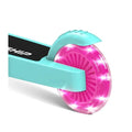 Lit Starship Bright Turquoise LED Light-Up Kick Scooter, Foldable, Adjustable Handlebar, ABEC 7 Bearings, 1 Pc