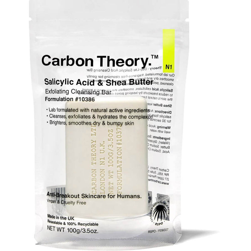 Carbon Theory Salicylic Cleansing Bar Exfoliating Soap 1.8% BHA 100g